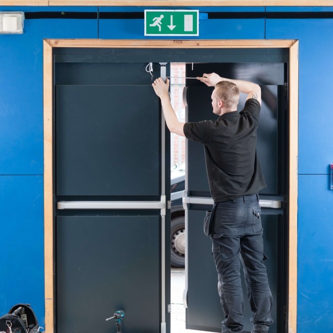 Security doors installation